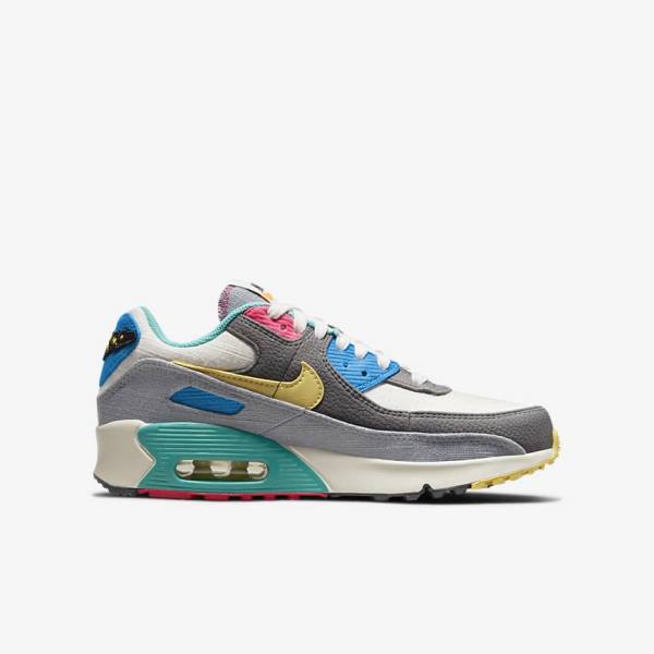 Αθλητικά Παπούτσια Nike Air Max 90 Older παιδικα γκρι ροζ | NK397HLU