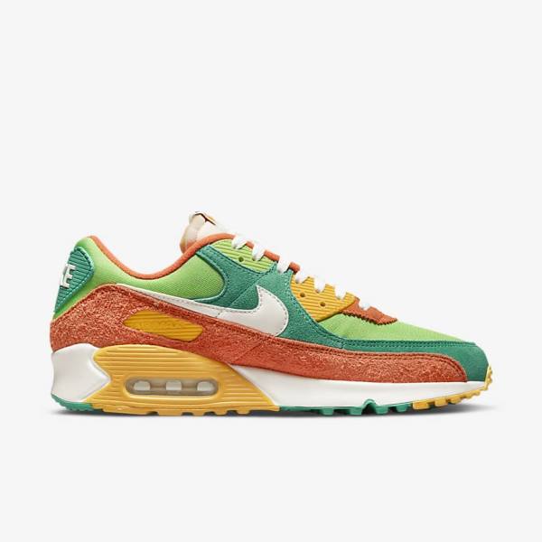 Αθλητικά Παπούτσια Nike Air Max 90 SE ανδρικα πρασινο πορτοκαλι πρασινο | NK809NUM