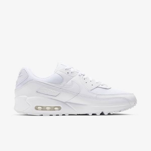 Αθλητικά Παπούτσια Nike Air Max 90 ανδρικα ασπρα γκρι ασπρα | NK068EFP