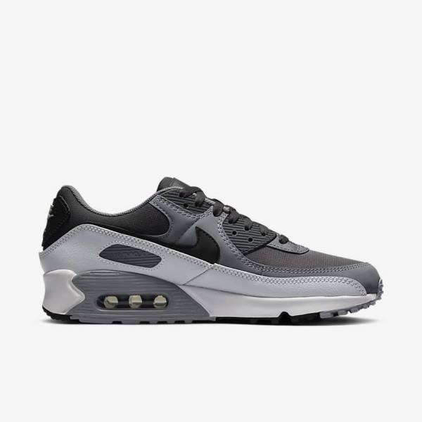 Αθλητικά Παπούτσια Nike Air Max 90 ανδρικα σκούρο γκρι μαυρα | NK267EOF