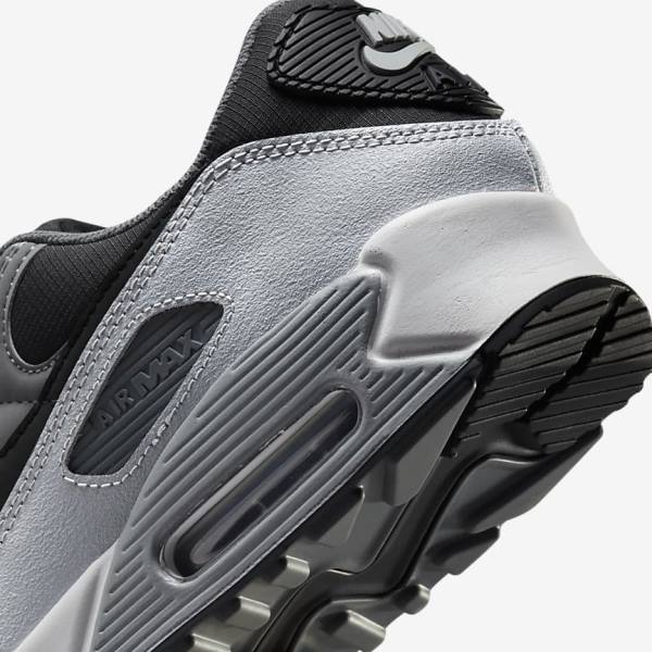 Αθλητικά Παπούτσια Nike Air Max 90 ανδρικα σκούρο γκρι μαυρα | NK267EOF