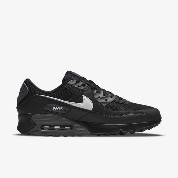 Αθλητικά Παπούτσια Nike Air Max 90 ανδρικα μαυρα γκρι ασπρα | NK295AOL