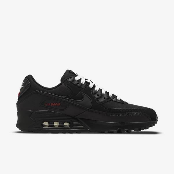 Αθλητικά Παπούτσια Nike Air Max 90 ανδρικα μαυρα κοκκινα ασπρα | NK493IKP