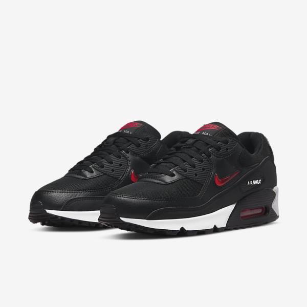 Αθλητικά Παπούτσια Nike Air Max 90 ανδρικα μαυρα ασπρα κοκκινα | NK673BSM