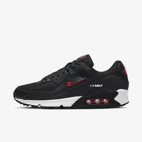 Αθλητικά Παπούτσια Nike Air Max 90 ανδρικα μαυρα ασπρα κοκκινα | NK673BSM