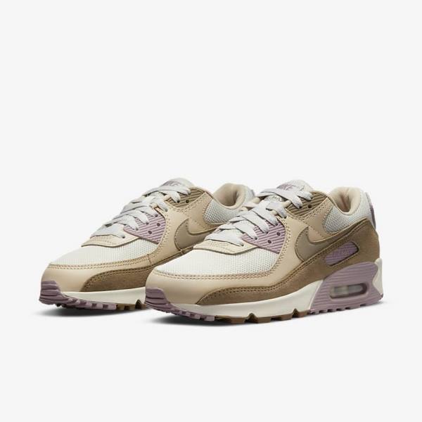 Αθλητικά Παπούτσια Nike Air Max 90 γυναικεια καφε ανοιχτο μωβ Χακί | NK813DHM