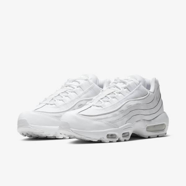 Αθλητικά Παπούτσια Nike Air Max 95 Essential ανδρικα ασπρα γκρι ασπρα | NK420LXE