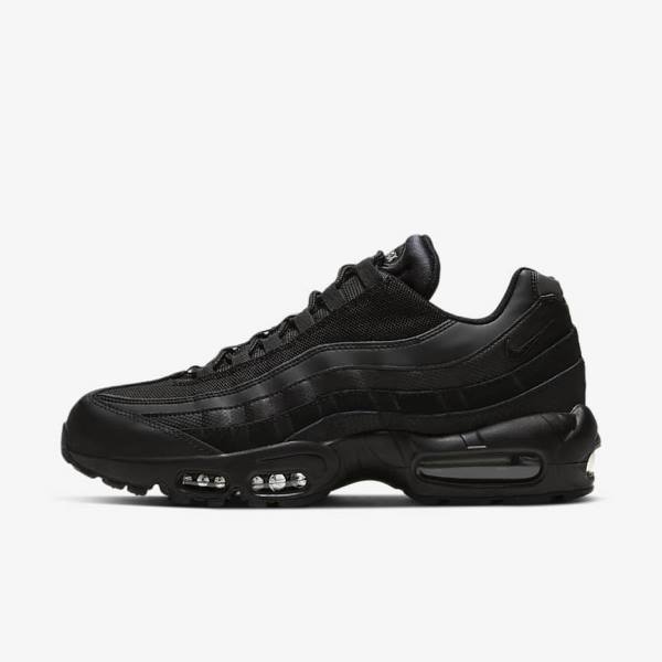 Αθλητικά Παπούτσια Nike Air Max 95 Essential ανδρικα μαυρα σκούρο γκρι | NK704UIR