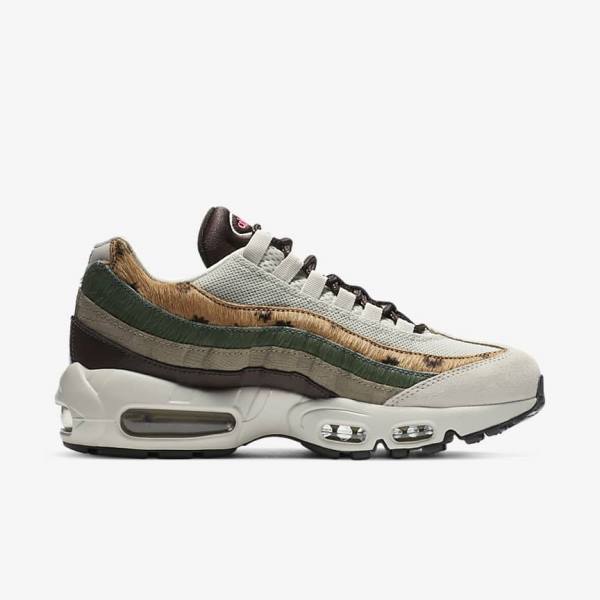 Αθλητικά Παπούτσια Nike Air Max 95 Premium γυναικεια ανοιχτο Μπεζ καφε Ελιά γκρι ασπρα | NK372NLB