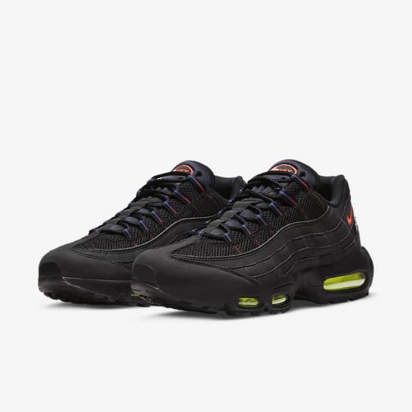 Αθλητικά Παπούτσια Nike Air Max 95 ανδρικα μαυρα μπλε ανοιχτο κοκκινα | NK157LYB