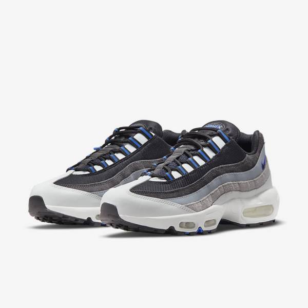 Αθλητικά Παπούτσια Nike Air Max 95 ανδρικα μαυρα σκούρο γκρι μπλε | NK197WDG