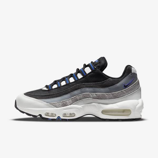 Αθλητικά Παπούτσια Nike Air Max 95 ανδρικα μαυρα σκούρο γκρι μπλε | NK197WDG