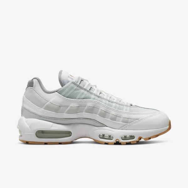 Αθλητικά Παπούτσια Nike Air Max 95 ανδρικα ασπρα Πλατίνα γκρι κίτρινα | NK317GMN