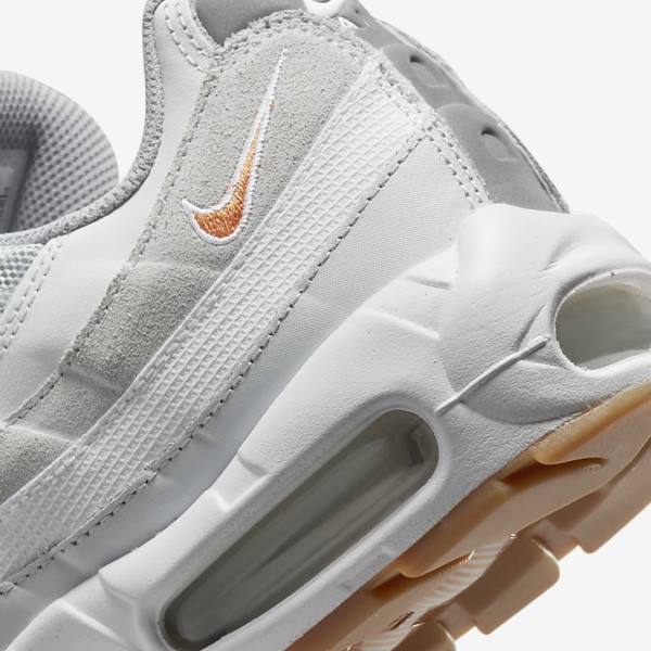 Αθλητικά Παπούτσια Nike Air Max 95 ανδρικα ασπρα Πλατίνα γκρι κίτρινα | NK317GMN