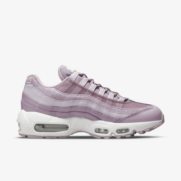 Αθλητικά Παπούτσια Nike Air Max 95 γυναικεια μωβ ασπρα μεταλλικός ασημι | NK278YLM