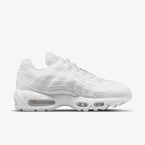 Αθλητικά Παπούτσια Nike Air Max 95 γυναικεια ασπρα μεταλλικός ασημι ασπρα | NK370ZKW