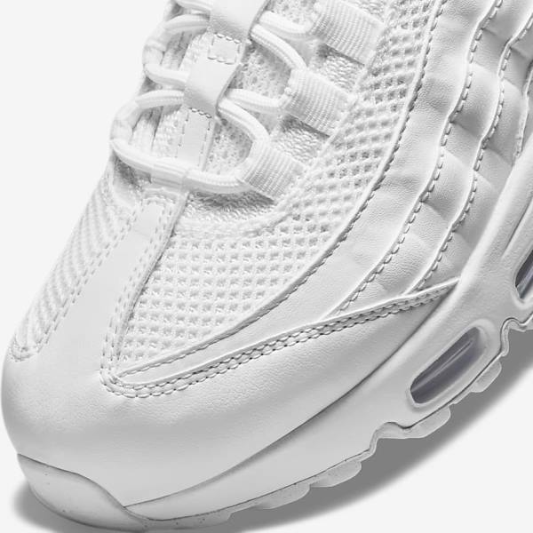 Αθλητικά Παπούτσια Nike Air Max 95 γυναικεια ασπρα μεταλλικός ασημι ασπρα | NK370ZKW