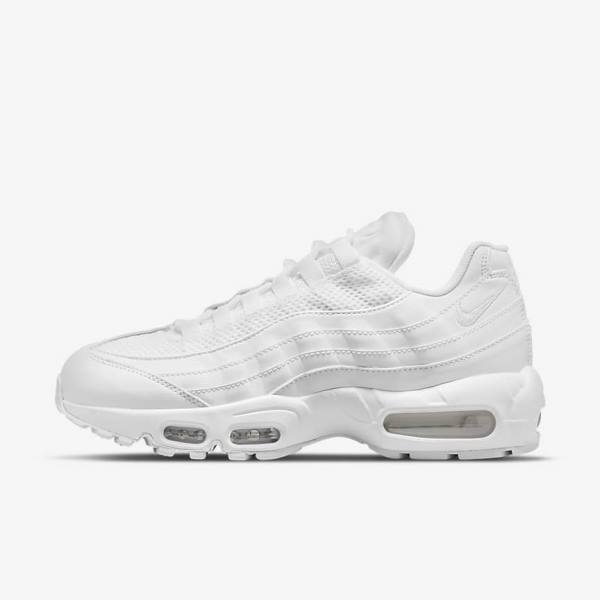 Αθλητικά Παπούτσια Nike Air Max 95 γυναικεια ασπρα μεταλλικός ασημι ασπρα | NK370ZKW