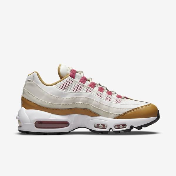 Αθλητικά Παπούτσια Nike Air Max 95 γυναικεια ασπρα καφε πρασινο | NK493VDR