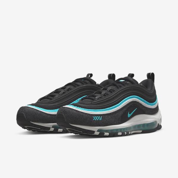 Αθλητικά Παπούτσια Nike Air Max 97 SE ανδρικα μαυρα ασπρα τυρκουάζ | NK857QZX