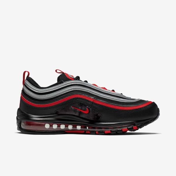 Αθλητικά Παπούτσια Nike Air Max 97 ανδρικα μαυρα μεταλλικός ασημι κοκκινα | NK403KVX