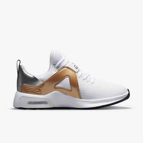 Αθλητικά Παπούτσια Nike Air Max Bella TR 5 γυναικεια ασπρα μεταλλικός ασημι μεταλλικός χρυσο χρωμα μαυρα | NK307ZCJ