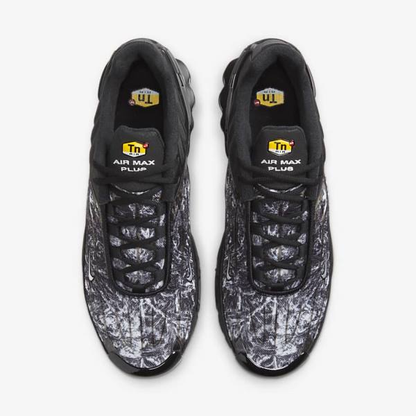 Αθλητικά Παπούτσια Nike Air Max Plus 3 ανδρικα μαυρα σκούρο γκρι ασπρα | NK143UTD