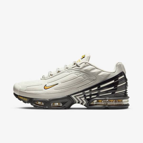 Αθλητικά Παπούτσια Nike Air Max Plus 3 ανδρικα ανοιχτο Μπεζ μαυρα ασημι χρυσο χρωμα | NK795RMA