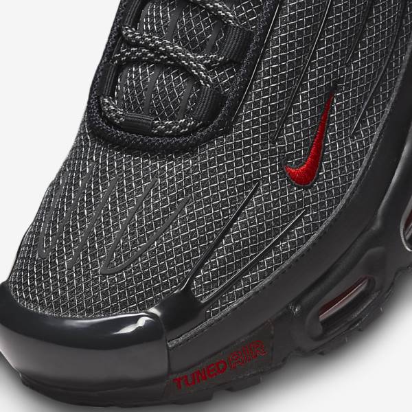 Αθλητικά Παπούτσια Nike Air Max Plus 3 ανδρικα μαυρα ασημι κοκκινα | NK975EXN