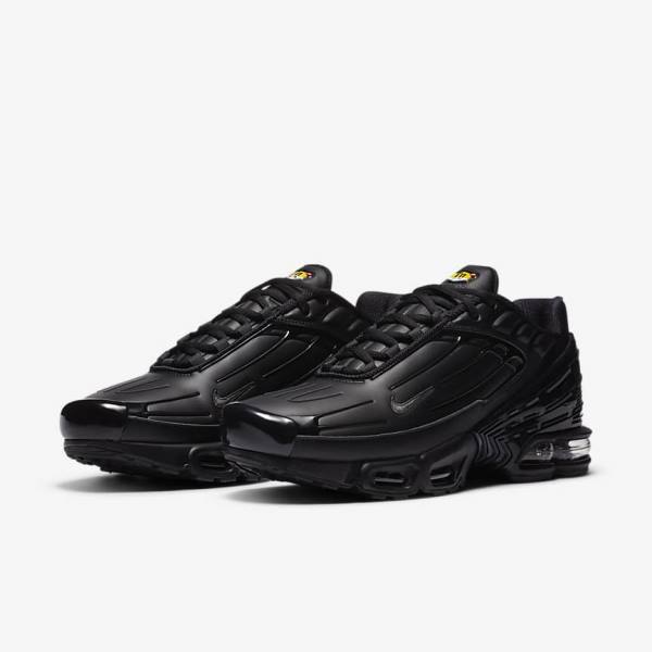 Αθλητικά Παπούτσια Nike Air Max Plus 3 δερματινα ανδρικα μαυρα σκούρο γκρι | NK305IGF