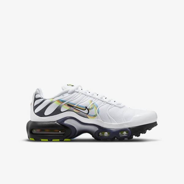 Αθλητικά Παπούτσια Nike Air Max Plus Older παιδικα ασπρα γκρι μπλε | NK094XSC