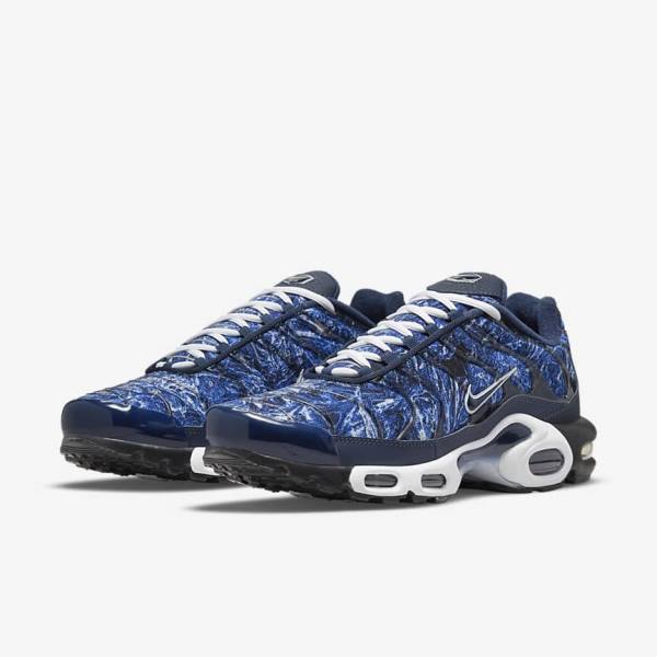 Αθλητικά Παπούτσια Nike Air Max Plus ανδρικα σκουρο μπλε ασπρα μαυρα σκουρο μπλε | NK170RIG