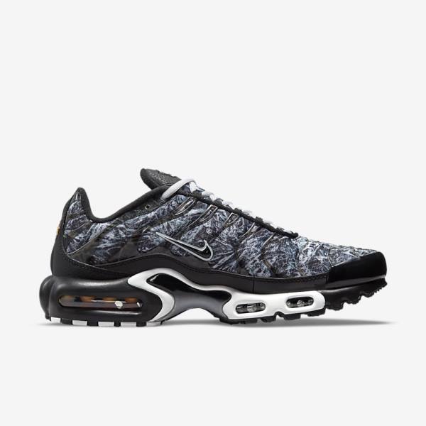 Αθλητικά Παπούτσια Nike Air Max Plus ανδρικα μαυρα ασπρα σκούρο γκρι μαυρα | NK460DFE