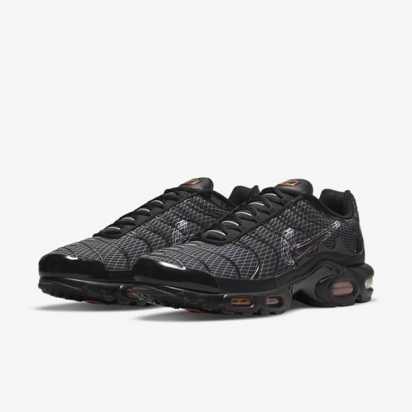 Αθλητικά Παπούτσια Nike Air Max Plus ανδρικα μαυρα πορτοκαλι γκρι ασπρα | NK627WSY