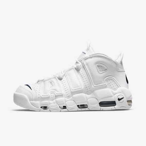 Αθλητικά Παπούτσια Nike Air More Uptempo 96 ανδρικα ασπρα σκουρο μπλε | NK408OLD