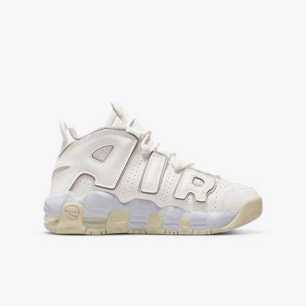 Αθλητικά Παπούτσια Nike Air More Uptempo Older παιδικα ασπρα καφε ανοιχτο | NK561UDT