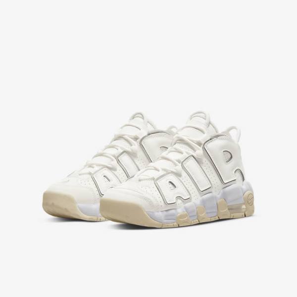 Αθλητικά Παπούτσια Nike Air More Uptempo Older παιδικα ασπρα καφε ανοιχτο | NK561UDT