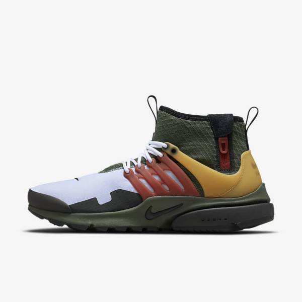 Αθλητικά Παπούτσια Nike Air Presto Mid Utility ανδρικα σκούρο γκρι πρασινο μαυρα | NK672YMV