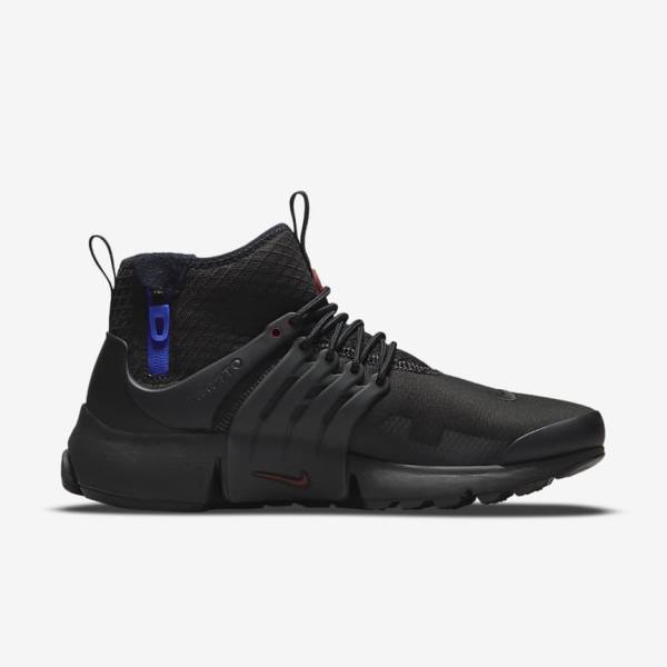 Αθλητικά Παπούτσια Nike Air Presto Mid Utility ανδρικα μαυρα σκούρο γκρι μπλε κοκκινα | NK753LWV