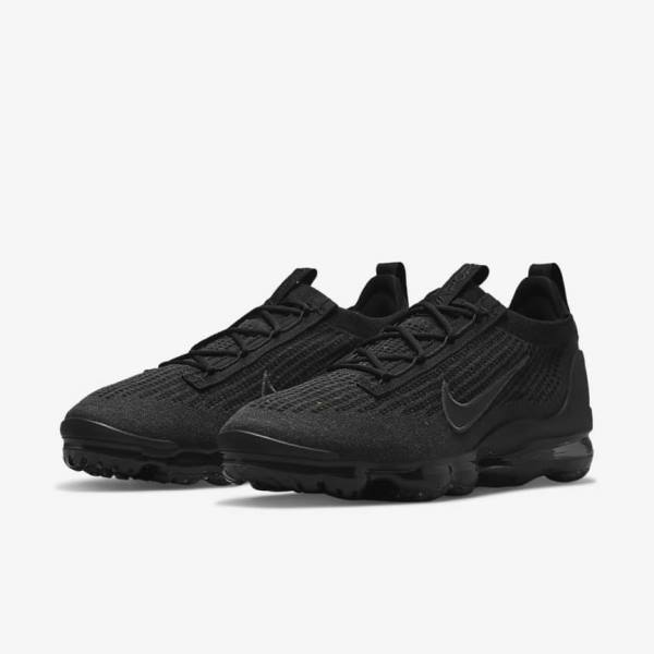 Αθλητικά Παπούτσια Nike Air VaporMax 2021 FK ανδρικα μαυρα σκούρο γκρι | NK028NUG