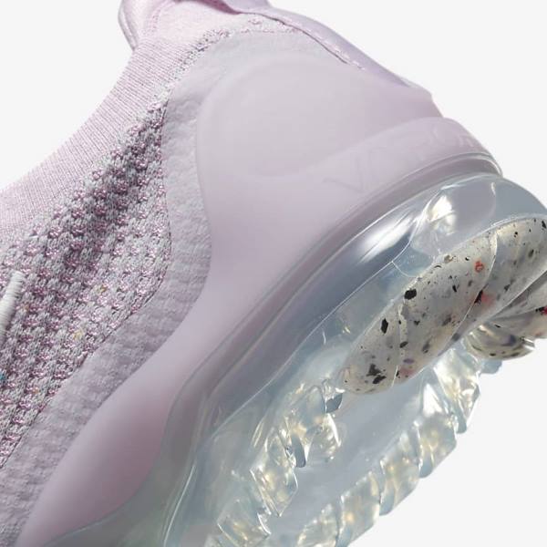 Αθλητικά Παπούτσια Nike Air VaporMax 2021 FK γυναικεια ανοιχτο ροζ ασπρα μεταλλικός ασημι μωβ | NK046FDR