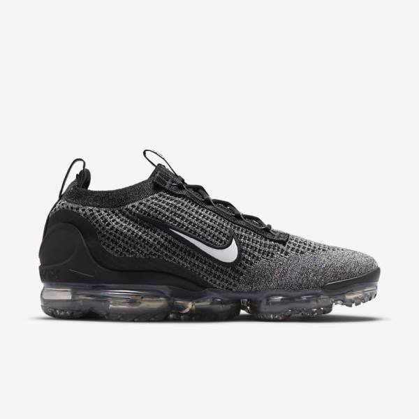 Αθλητικά Παπούτσια Nike Air VaporMax 2021 FK ανδρικα μαυρα ασπρα σκούρο γκρι μαυρα | NK538BZT