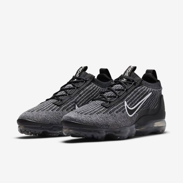 Αθλητικά Παπούτσια Nike Air VaporMax 2021 FK ανδρικα μαυρα ασπρα σκούρο γκρι μαυρα | NK538BZT