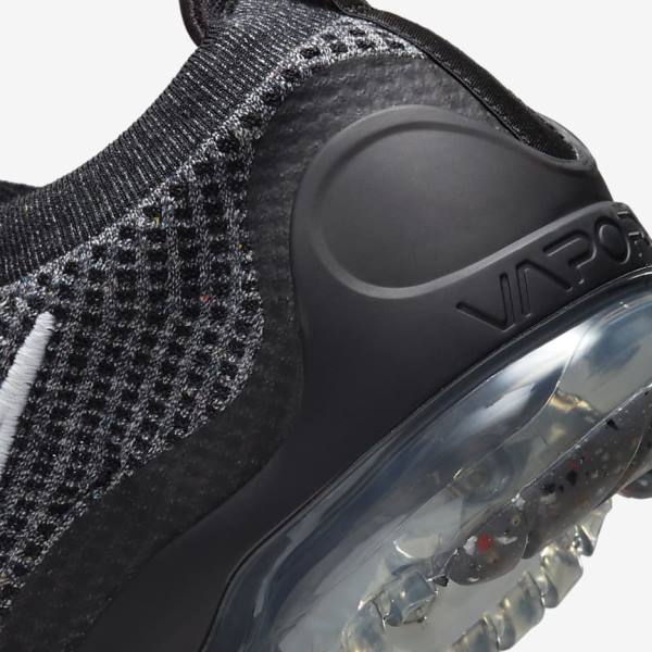 Αθλητικά Παπούτσια Nike Air VaporMax 2021 FK ανδρικα μαυρα ασπρα σκούρο γκρι μαυρα | NK538BZT