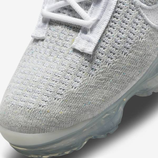 Αθλητικά Παπούτσια Nike Air VaporMax 2021 FK γυναικεια ασπρα Πλατίνα μεταλλικός ασημι ασπρα | NK642OZL