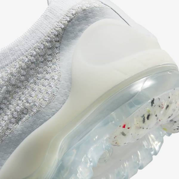 Αθλητικά Παπούτσια Nike Air VaporMax 2021 FK γυναικεια ασπρα Πλατίνα μεταλλικός ασημι ασπρα | NK642OZL