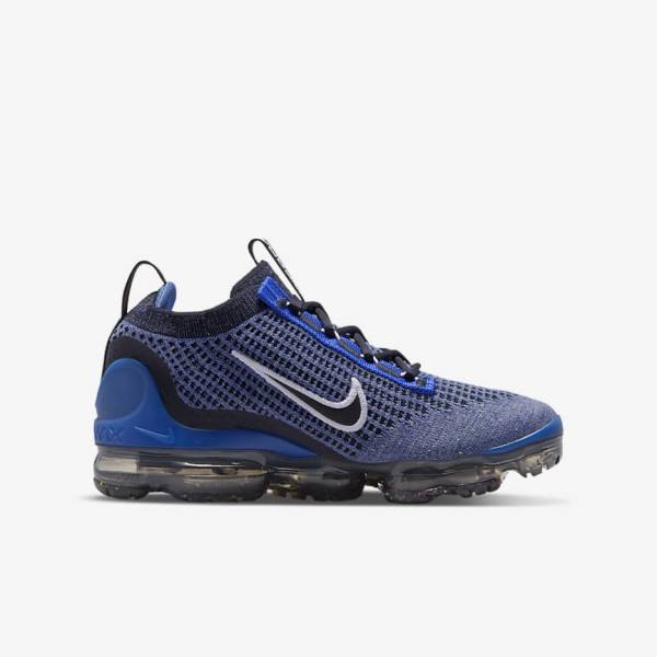 Αθλητικά Παπούτσια Nike Air VaporMax 2021 FK Older παιδικα μπλε ρουά ασπρα σκούρο γκρι μαυρα | NK735RHG