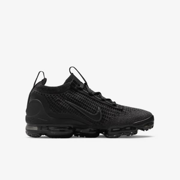 Αθλητικά Παπούτσια Nike Air VaporMax 2021 FK Older παιδικα μαυρα σκούρο γκρι | NK752OLV