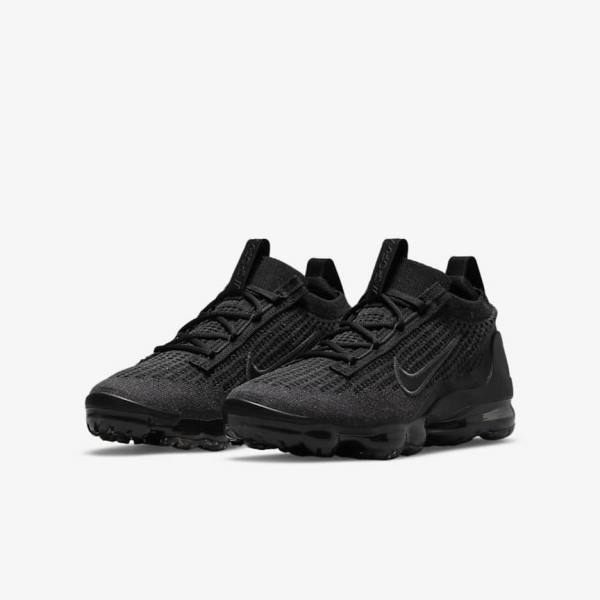 Αθλητικά Παπούτσια Nike Air VaporMax 2021 FK Older παιδικα μαυρα σκούρο γκρι | NK752OLV