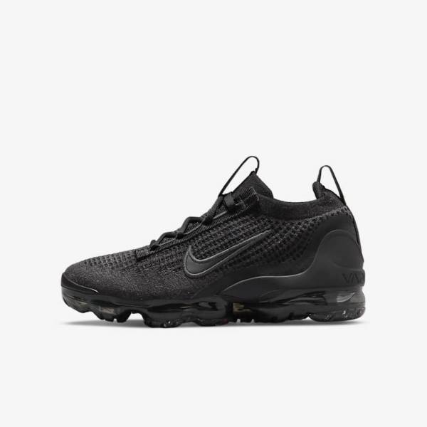 Αθλητικά Παπούτσια Nike Air VaporMax 2021 FK Older παιδικα μαυρα σκούρο γκρι | NK752OLV